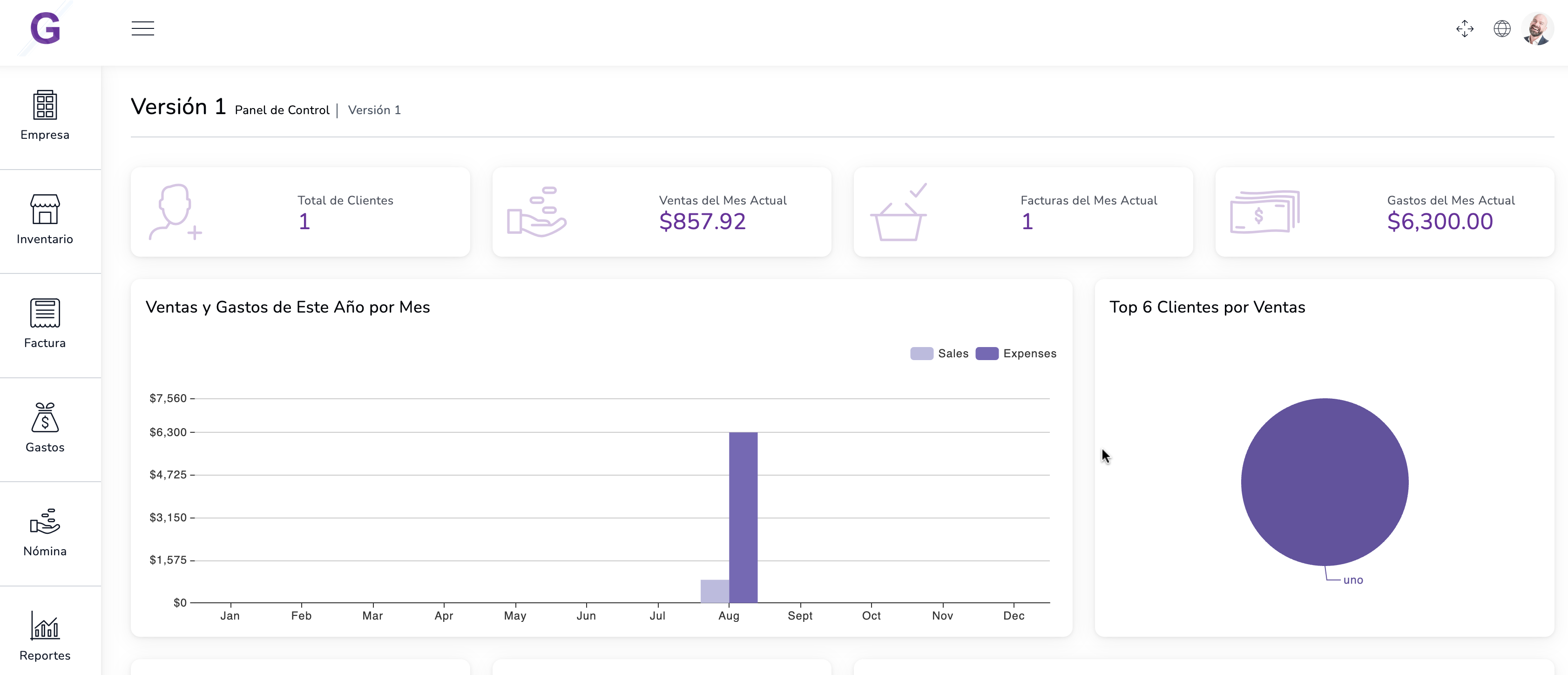 Vista previa de la app